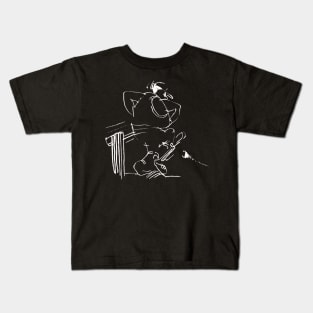 Cricket Player Illustration Kids T-Shirt